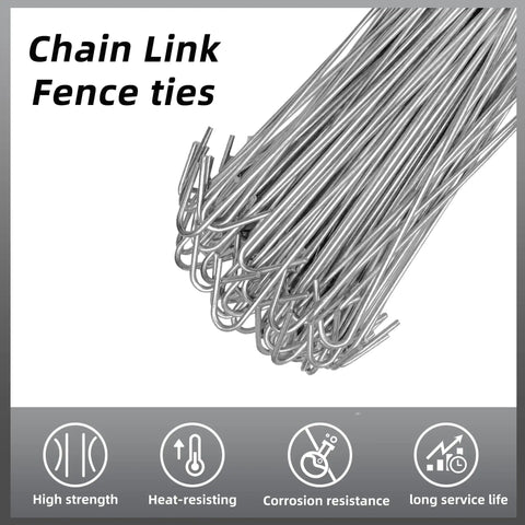 100 Pack 8 Inch Aluminum Chain Link Fence Ties For 14 Gauge Wire Ideal For Garden Fences Dog Kennels Chicken Coops And Quick Fence Repairs No Brainer Easy To Use