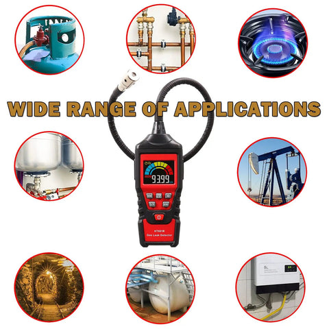 On The Go Gas Leak Sniffer Portable Handheld Combustible Gas Detector with LCD display for versatile applications