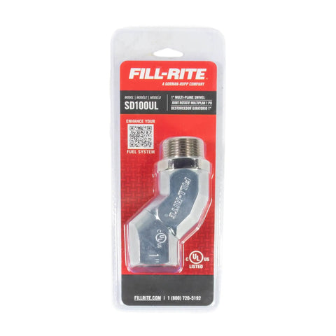 Heavy Duty One Inch Multi Plane Fuel Nozzle Swivel Rolls Smooth With 360 Degree Spin To Squash Hose Kinks Fast in packaging.