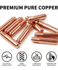 Grab These 20 Millermatic MIG Contact Tips That Fit M10 M15 M25 And M40 Guns For Solid Welds Every Single Time Without Hassles, copper tips.