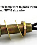 DIY Lamp Repair Hardware Kit 28 Piece Pack With Pipe Nipples, Washers, and Lock Nuts for Easy Lamp Fixes and Custom Projects, Includes 3/4, 1, 1.5, and 2 Inch Sizes shown with wiring