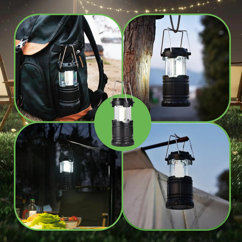 Collapsible Camping Lantern 4 Pack Battery Operated LED Super Bright Light For Power Outages Indoor Outdoor Emergency Kit
