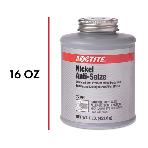 Loctite Nickel Anti-Seize 16 oz can, front view, gray body with red label
