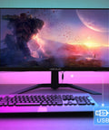Under Monitor Light Bar With RGB Dope Rainbow Effects Dimmable LED Desk Lamp for Gaming Setup USB powered on monitor