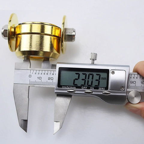 Pro Grade Built Tough Double Wheel Roller Guide Tool For Torch AG60 PT31 measured with caliper for precise sizing at 23.03 mm
