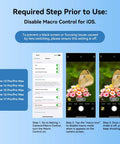 Instructions for disabling macro control for Smartphone Macro Lens With Five Element Glass Coated Optics on iPhone