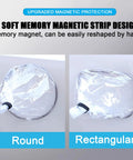 Grip Tight Magnetic EV Charger Cover For Cadillac Optiq 2025 To 2026, demonstrating round and rectangular magnetic strip designs.