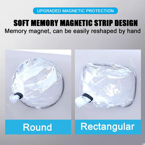 Grip Tight Magnetic EV Charger Cover For Cadillac Optiq 2025 To 2026, demonstrating round and rectangular magnetic strip designs.
