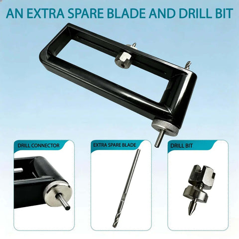 Extra spare blade and drill bit for 2 to 12 Inch Hole Cutter Tool for sheet metal and ductwork, adjustable circle saw kit HC1B.