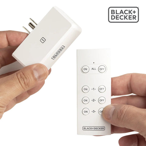 Wireless Remote Controlled Outlet Pack With Three Outlets And One Remote For Easy Home Lighting And Appliance Control