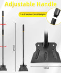 Heavy Duty Workhorse Garden Flat Shovel With 59 Inch Steel Handle, 9.5 Inch Wide Blade, adjustable sections illustrated