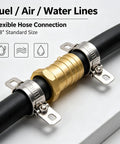 Top Tier 5/8 Hose Barb Fitting Kit With Solid Brass Splice Connectors Plus Stainless Clamps For Fixing Garden Fuel Cooler Or Drip Irrigation Lines Leak Proof And Rust Resistant Soaker Hose Repair Tool You Need, 5/8 hose connection