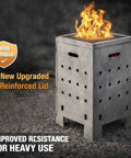 Beast Of A Heavy Duty Outdoor Burn Barrel Fire Pit With Reinforced 2.0 Mm Lid And Base Corten Steel Yard Waste Incinerator