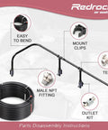 Three Quarter Inch Shop Air Line Kit For Garage With 200 Ft HDPE Aluminum Piping And Four Way Manifold Block Leak Proof