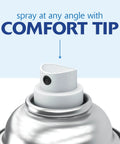 Pro Grade Painter Touch Spray Primer In Flat Gray Six Pack Of Twelve Oz Cans top view showing comfort tip for easy angle application.