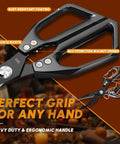 Two Color Kitchen Shears Set With Silver And Black Blades For Food Prep Japanese Steel Kitchen Scissors For Quick Cuts Built Tough Cooking Shears Made For Home Chefs And Everyday Kitchen Tasks, black ergonomic handle with rivets