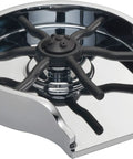 Glass Rinser For Kitchen Sinks And Bar Glassware No Mess Cleanup Quick Rinse With Powerful Jet Wash in chrome finish, top view