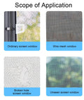 Window Screen Patch Kit With Self Adhesive Fiberglass Mesh For Tears And Holes In Screens Tents And Doors Breathable Quick Fix Easy To Apply Keeps Bugs Out While Maintaining Airflow application types