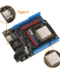 ESP32 Max Development Board USB C WiFi Bluetooth MicroPython Arduino Compatible IoT Smart Home Robotics Coding Kit For Teens And Makers Hands On Mini PC Game Console Module with USB-C port and pin headers
