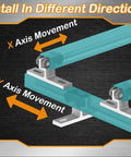 Beefy Heavy Duty 4 Wheel Trolley Assembly For 1-5/8 Inch Tall Strut Channel directional installation diagram