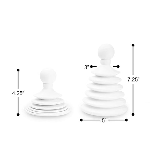 Mighty Tiny Plunger for Tight Bathroom and Kitchen Sinks, RV Ready, No Fuss Quick Unclogs With Patent Pending Design for Maximum Push Pull Action in Narrow Drains, Compact Tool to Clear Clogs Fast, White