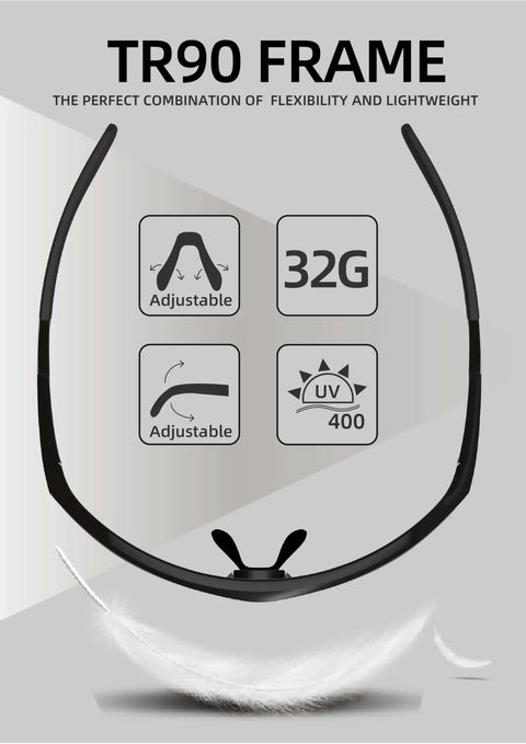 All Around Sport Sunglasses With UV400 Protection And Mirror Lens featuring TR90 frame and adjustable features