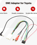 Steering Wheel Control Wire Harness With RCA 20-Pin Connector For Toyota Camry 2003-2011, Highlander 2004-2012, Lexus ES330 2002-2003, GX470 2003-2009 Retains OEM SWC For Aftermarket Radio, Plug And Play