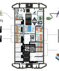 Two Zone Single Stage HVAC Controller Kit with Temperature Sensor for Honeywell EWC ZoneFirst Panels, diagram view