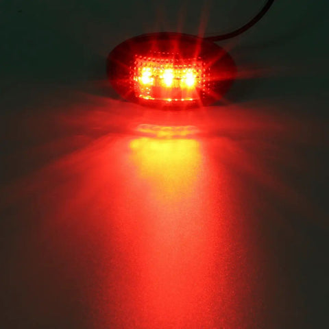 Red LED light from Smoked LED Side Fender Marker Lights Kit For Ford Super Duty 1999-2010 F350 F450 F550 Dually Bed