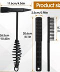 Heavy Duty Chipping Hammer And Wire Brush Set 10.6 Inch With Spring Handle For Weld Slag Removal And Spatter Cleanup A Must Have Welding Tools Kit For MIG TIG And Arc Welders, showing hammer and brush sizes.