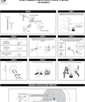 Installation instructions for Heavy Duty Square Deadbolt Lock For Left Or Right Handed Doors In Brushed Nickel Finish Secure Durable Bolt With Adjustable Latch Screws Included For Interior Or Exterior Use Built To Stand Up To The Elements And Daily Wear Easy To Install With Included