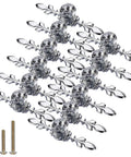 12 Pack Diamond Clear Crystal Glass Cabinet Knob Set With Plate And Screws, shiny silver hardware for kitchen cabinets