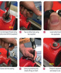 Step-by-step usage of a 25-Piece M7 X 1.0mm Thread Repair Kit With Insert Set For Auto Repair And Engine Work
