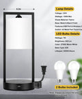 Wireless Charging Table Lamps Set Of 2 With 3-Way Dimmable Touch Control, Bedside Nightstand Lamps In White Fabric Shade, E26 Bulbs Included
