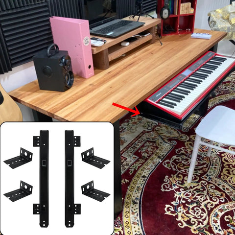 1 Pair Soft Close Drawer Slides For Under Desk Keyboard Tray Rails Built To Last 14 Inch Side Mount Heavy Duty Cabinet Glides Ball Bearing Full Extension Kitchen Cabinet Rails 100 Lb Capacity on desk keyboard tray