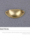 Vintage Wardrobe Handles And Drawer Pulls Antique Brass Half Moon Cabinet Hardware For Furniture Drawers And Doors on grey surface