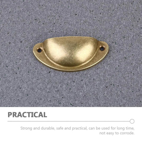 Vintage Wardrobe Handles And Drawer Pulls Antique Brass Half Moon Cabinet Hardware For Furniture Drawers And Doors on grey surface