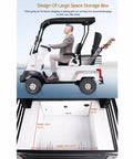 Heavy Duty Power Mobility Scooter With A Peppy 60V 800W AC Motor And Bulky 14.9 Inch Tires showing large storage box dimensions.