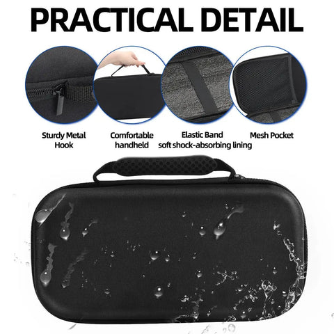 Beefy Rugged Walkie Talkie Carry Case For Ham Radios With Inner Mesh Pockets showcasing waterproof exterior and practical details.