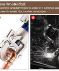 Comparison of Zero Lead Copper Press Fittings One Half Inch Copper Coupling with Stop and traditional welding method.
