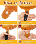 Step-by-step guide inflating Giant Hot Dog Foil Balloons Set Of 6 That Inflate To 28 Inches Perfect For Picnic BBQs And Birthday Parties Food Theme Decor Durable Party Balloons With Gold Ribbon And Straw Included Fun Food Themed Party Supplies