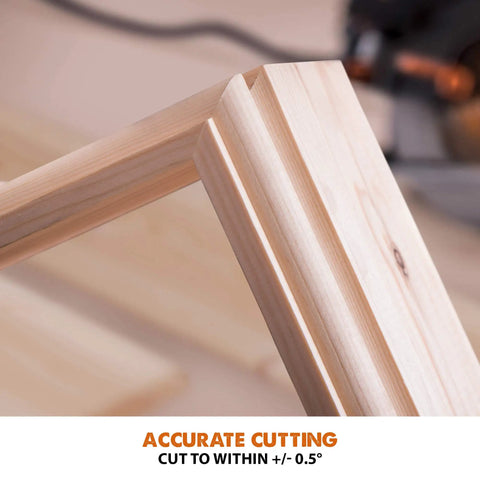 7-1/4 Inch Multi-Material Circular Saw With TCT Blade For Wood Steel And Nails, Ultra Precise Cuts To 0.5 Degrees, Smooth Finish, 100 Hour Motor Life, Built To Handle The Rough Stuff, Orange Body