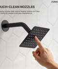 EVERSTEIN Shower System with Handheld Spray, 10" High-Pressure Rainfall Shower Faucet Set, wall-mounted touch-clean shower head.