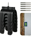 Professional Electrical Box Positioning Tool Set With 5 Metal Frame Markers For Plasterboard Installation showing steel markers and layout tool.