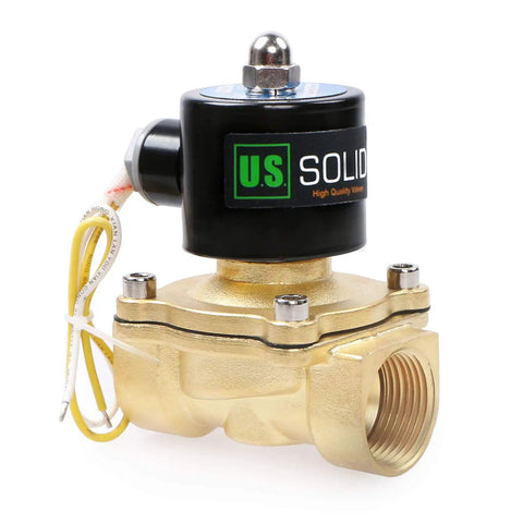 Heavy Duty 1 Inch Brass Electric Solenoid Valve 110V AC Normally Closed For Air Water Oil Diesel Non Potable Applications Industrial Grade