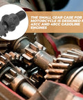 Close-up of Heavy Hitter Iron Motorcycle Transmission Gear Reduction Unit for mini bikes and ATVs, showcasing gear detail.