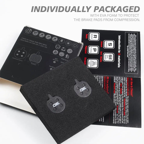 2 Pairs Mountain Bike Organic Resin Disc Brake Pads for Hayes MX2 MX3 MX4 MX5 Sole GXC GX2 CX5 individually packaged