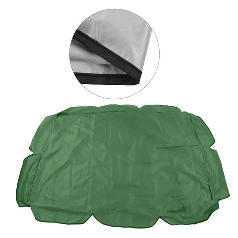 Outdoor Patio Swing Cover With 210D Silver Coated Oxford Fabric, Sturdy 4 Reinforcement Straps, Dust Proof UV Shield, Dark Green