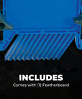 Real Deal Adjustable Featherboard For Router Table And Table Saw Safety Workholding Wedge Lock Mount Fits Miter Slot T Track Holds Stock Tight with green clamps