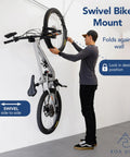 Swivel Bike Wall And Ceiling Mount With Gear Hooks For Garage Storage, Heavy Duty Bike Rack That Holds Road Mountain E Bike